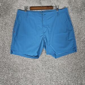 Rhone Shorts Mens 38 Resort Teal Blue 6" Inseam Stretch Outdoors Golf